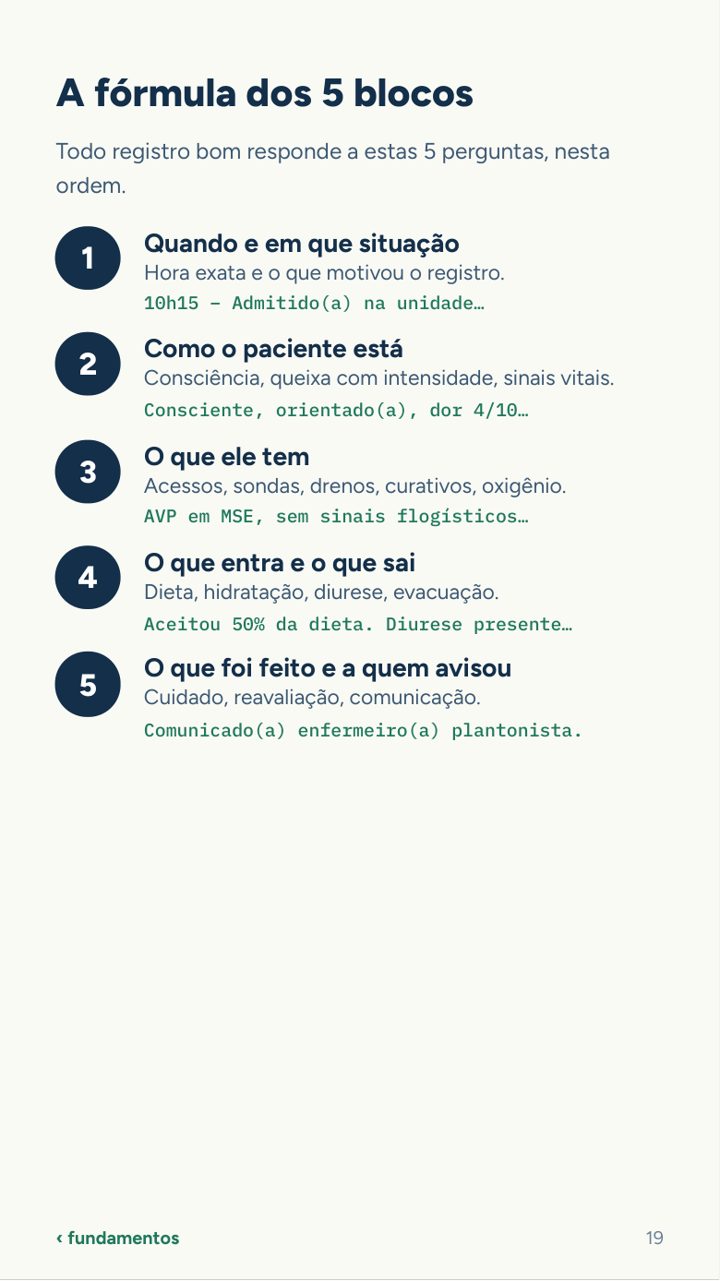 A fórmula dos 5 blocos