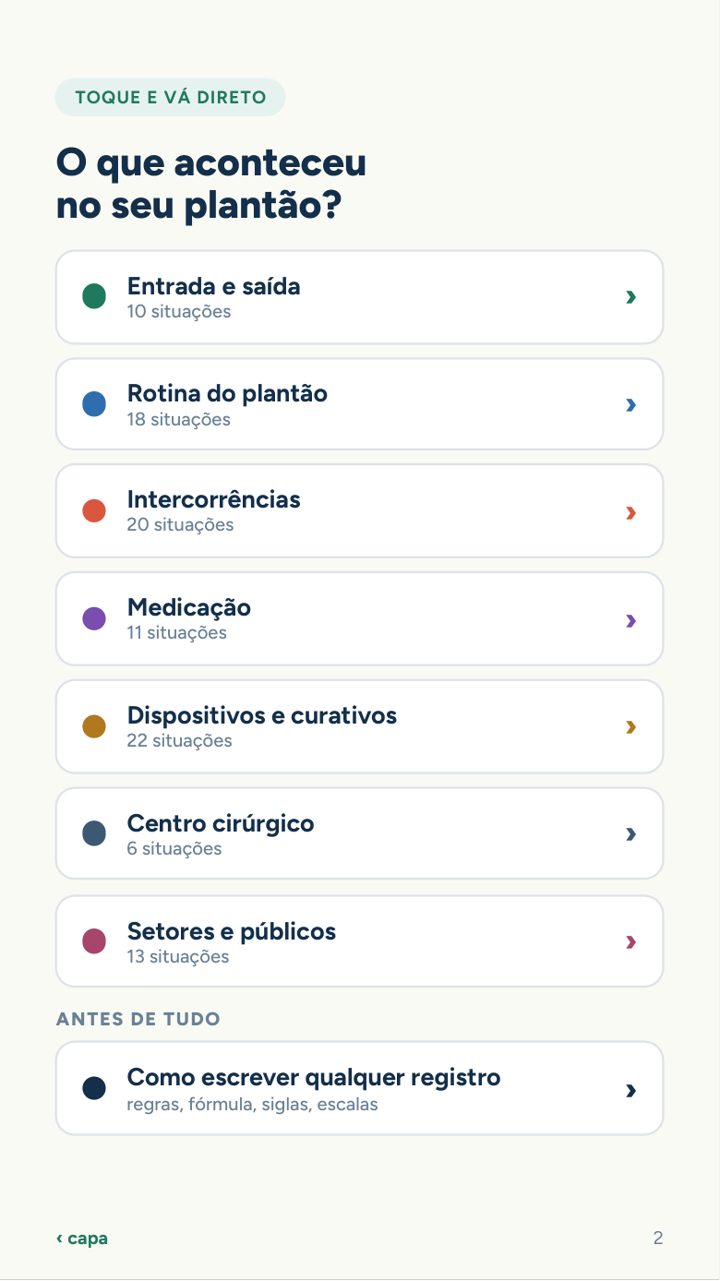 Primeira tela do guia